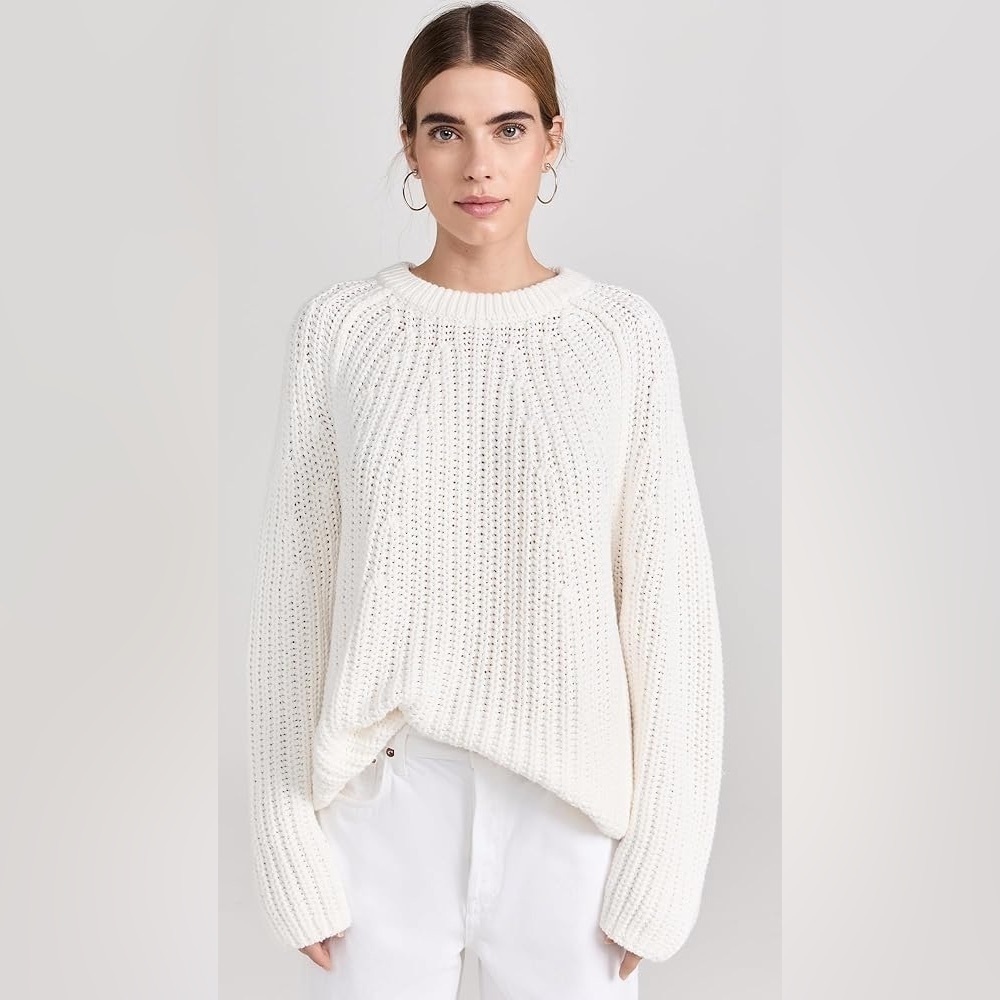 Free People Take Me Home Sweater in White